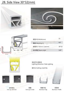 Không thấm nước LED linh hoạt neon ánh sáng uốn cong LED dải con dấu cao su dải ánh sáng tuyến tính Neon khuếch tán - Product Image 3