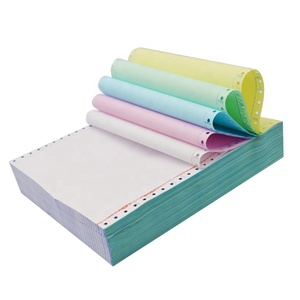 Papel de ordenador continuo sin carbón de 3 capas, hojas de papel de impresión NCR para facturas