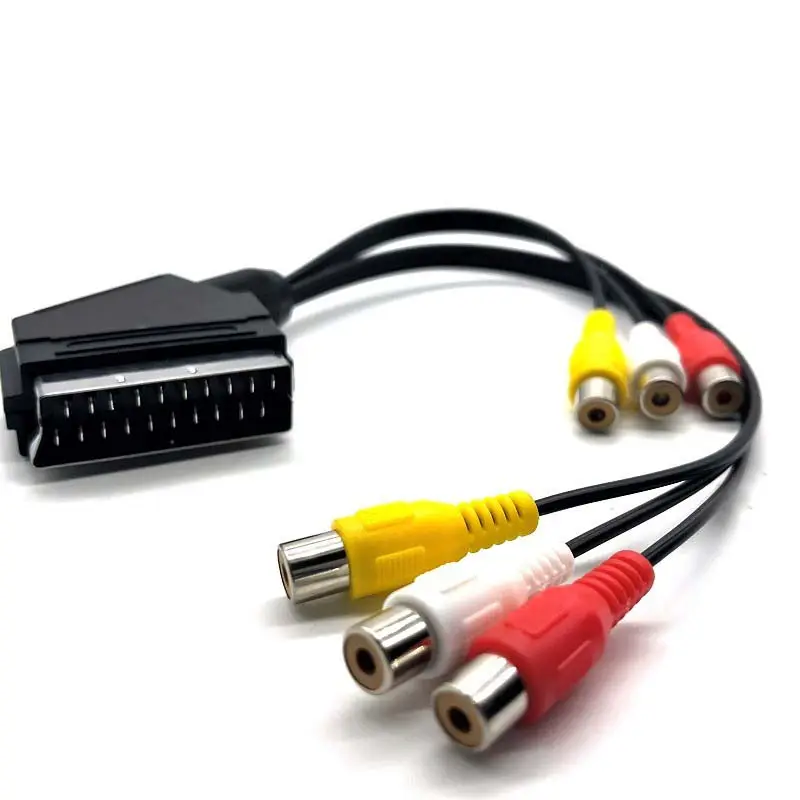 Cantell SCART cable 21P to 6RCA broomhead audio and video cable