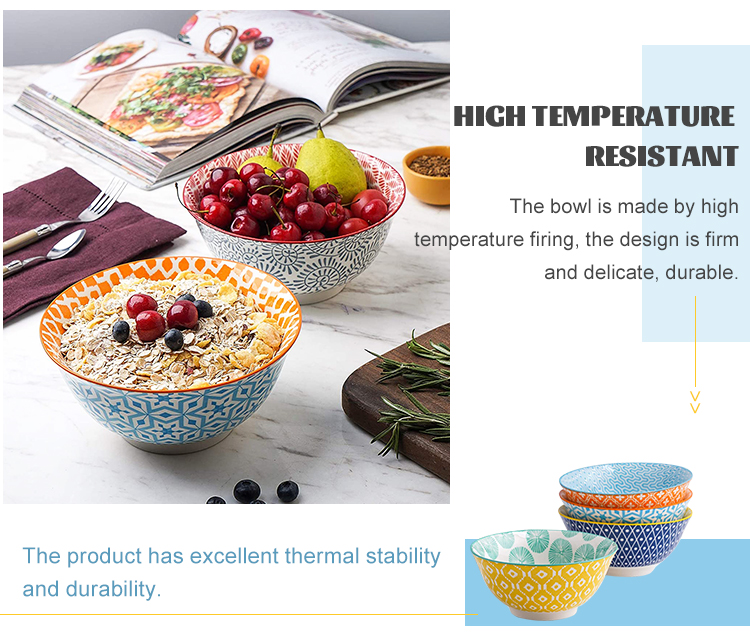 Factory Direct Sales White Handmade Ceramic Bowl Microwave Oven Safe Ceramic Bowls Set