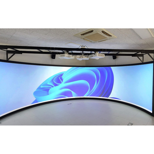 Pantalla curva de marco fijo para cine en casa, pantalla de proyección de cine plegable 4K HD con pantalla de proyector de 360 grados con marco curvo - Product Image 1