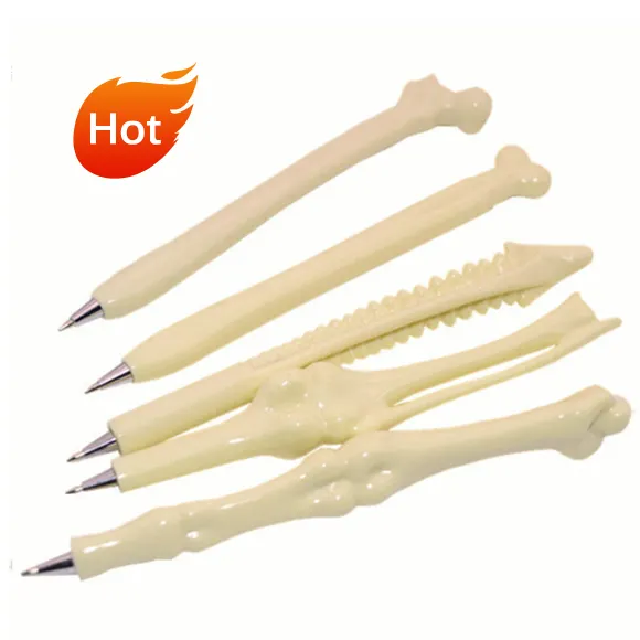Bolígrafo de plástico con esqueleto de hueso, regalo promocional usado por enfermeras en el Hospital, novedad
