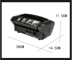 Mini örümcek sahne ışık RGBW 8X3W LED DMX 512 çift süpürgesi darbe Strobe etkisi beyaz yayan IP65 anma sahne aydınlatma - Product Image 5