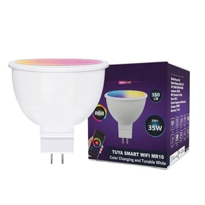 WOOJONG工厂的高品质WIFI RGB智能可调光MR16 GU10 GU5.3 <span class=keywords><strong>5w</strong></span>家用办公照明用发光二极管反射器RoHS SAA