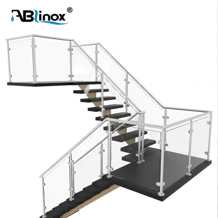 304 /316 Offre Spéciale d'escalier en verre en acier inoxydable main courante balustrade en verre australie verre rampes et balustrades