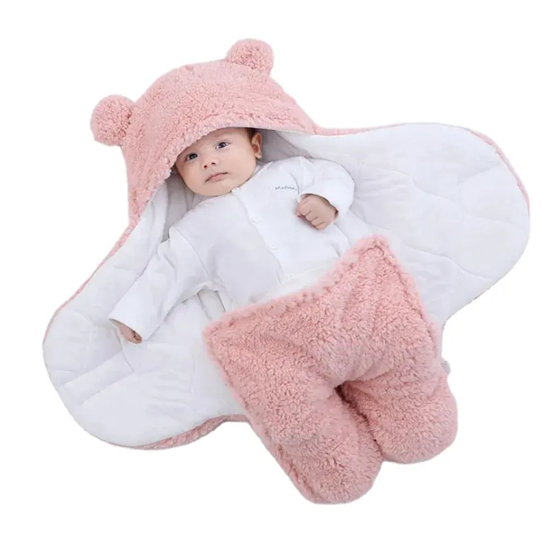 Inverno estrela do mar envoltório swaddle capuz bebê bambu dormindo portadores saco carrinho saco bebê inverno saco para recém-nascido