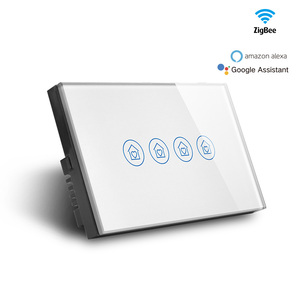 カスタマイズされたロゴブランド1/2/3/4ギャングTuyaスマートスイッチWiFiタッチライトリモコン調光器スマートスイッチ2バイヤー - Product Image 4