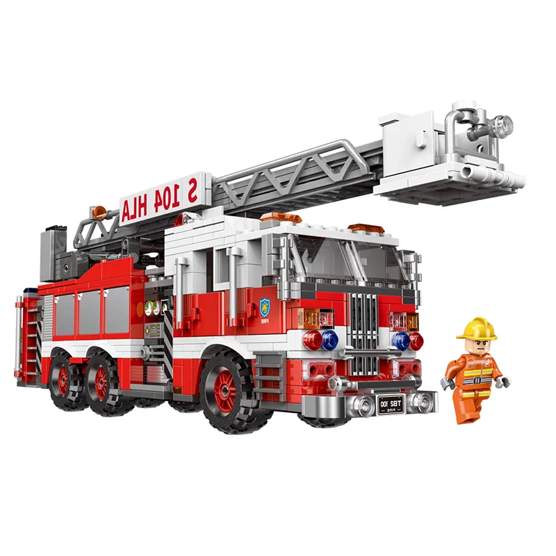 Xingbao 03031 City Series antincendio camion di salvataggio blocchi di costruzione per auto mattoni bambini illuminano giocattoli da costruzione