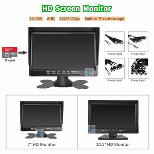 7 inç monitörlü kamera kamyon dikiz sistemi kelebek braketi 4 Pin/AV kablosu AHD RVs için 2Ch kamyon ters kamera sistemi - Product Image 3