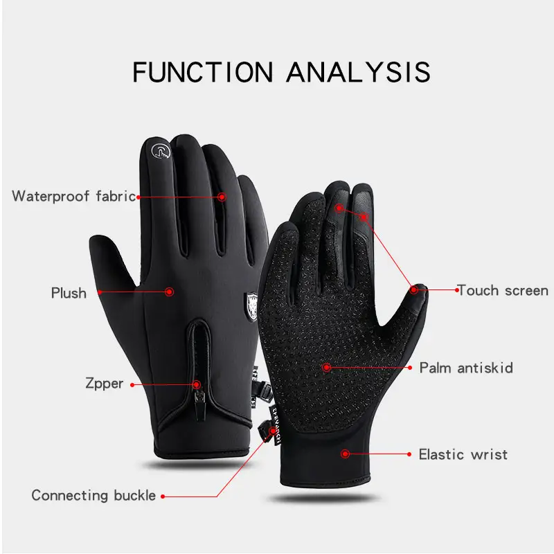 Racinggloves DQ801 Motorcycle Waterproof Wholesale Custom Winter Sports Cycling Horseriding Ski Touchntuff Other Sports Gloves