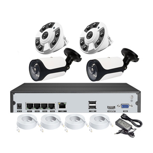 CCTV 8MP Panorámico 180 Grados POE Cámara IP Kit Lente ojo de pez fija Cámara de red 4CH 4K POE NVR Sistema de seguridad - Product Image 1