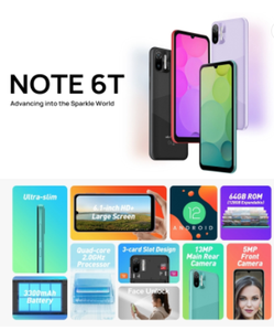 Ulefone Điện Thoại Di Động Note 6T 3GB + 64GB Android 12 Nhận Diện Khuôn Mặt Điện Thoại Thông Minh MTK6761 6.1 Inch Điện Thoại Giá Rẻ 4G LTE - Product Image 6