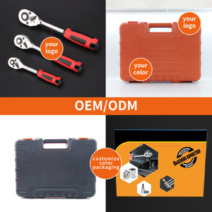 OEM ODM工厂53 pcs扳手套装工具箱汽车修理套筒扳手工具红色带工具盒 - Product Image 6