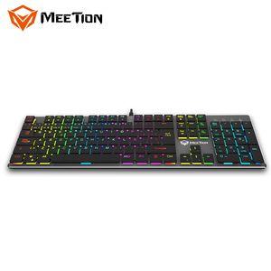 MEETION-teclado de juegos para MT-MK80, dispositivo de iluminación RGB programable con eje verde opcional, varios idiomas - Product Image 1
