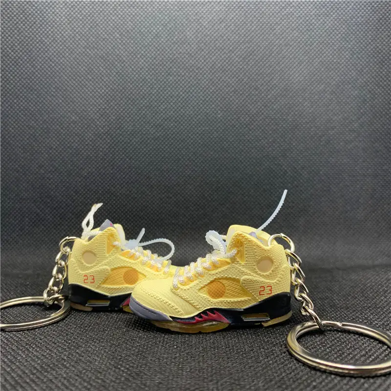 Livraison gratuite mini jordans basket-ball sneaker 3d porte-clés 3d avec boîte à chaussures
