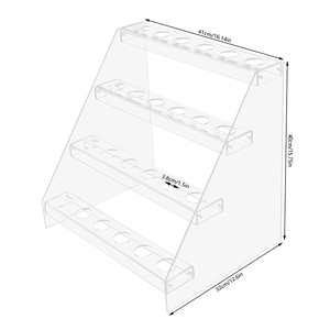 Nhà máy tùy chỉnh 24-lỗ tổ chức đám cưới tái sử dụng Acrylic <span class=keywords><strong>Ice</strong></span> <span class=keywords><strong>Cream</strong></span> Cone chủ khay hiển thị đứng Rack làm bằng vật liệu PMMA - Product Image 4