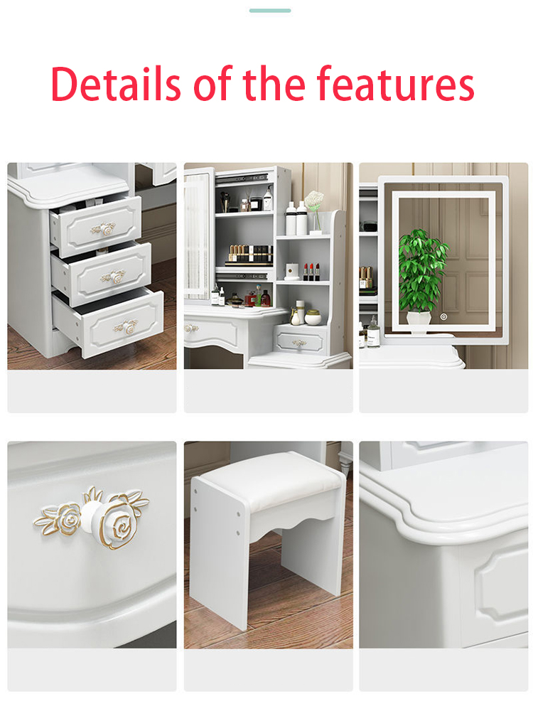 Bedroom Makeup Dresser With Mirror Set Storage Dresser With Mirror Dressing Table