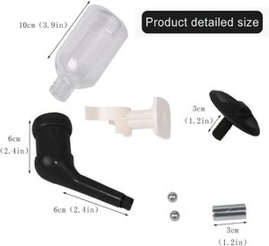 Andiker không nhỏ giọt thân thiện với môi nhựa con chó nước quả chai cho cũi cổ-điều chỉnh chiều cao màu đen - Product Image 2