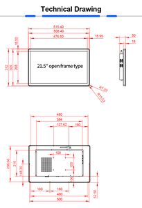 Fabrik OEM Android 21,5 Zoll vertikal eingebettet Openframe Touch LCD-Monitor für Verkaufs automaten - Product Image 6