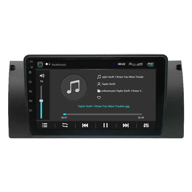 2.5D стекло экран 9 дюймов двойной din android автомобильное радио GPS навигация для BMW 5 E39/ X5 E53