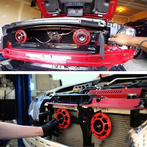 ベストセラーの車両アクセサリー車両用レッドデュアルトーン125mmメッシュフォームボックスホーン