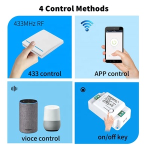 Tuya Control remoto 1 Gang interruptor de luz inteligente disyuntores Wifi inalámbrico 433MHz automatización del hogar Alexa módulo de relé de voz - Product Image 6