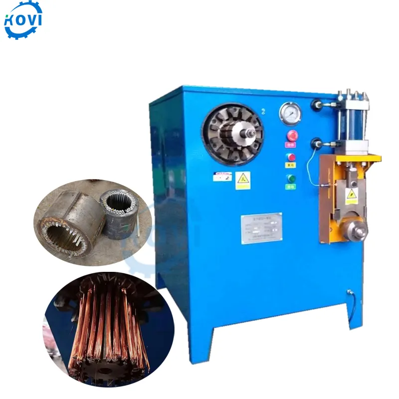 Máquina de corte de cobre stator para motor de óleo, máquina elétrica de reciclagem de fios de cobre