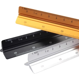 Tùy chỉnh 6 inch 12 inch 3 mặt tam giác kiến trúc nhôm cai trị quy mô Metric tam giác quy tắc - Product Image 6