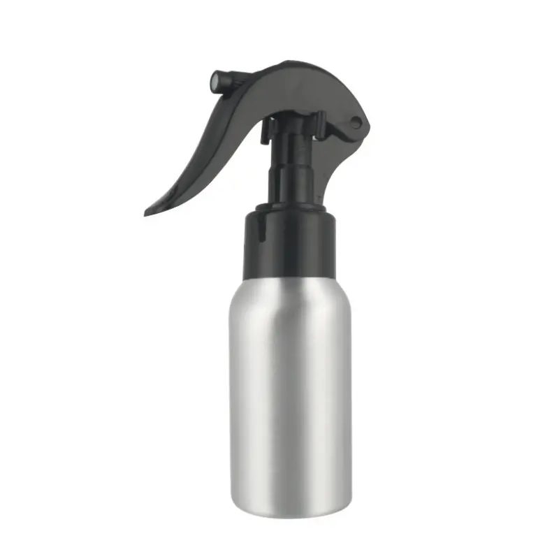 Factory cosmetic metal bottles 1 oz 4 oz 8 oz 50ml 100ml 200ml lotion hair spray pump aluminum bottle with trigger