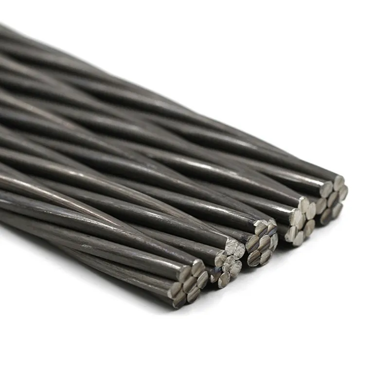 Prodotto di fabbrica 12.7mm 15.2mm cavo in acciaio zincato ad alta tensione ad alto tenore di carbonio