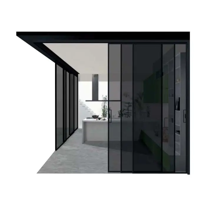 New Design MF multi panel Aluminum Glass Sliding Door Interior kitchen Sliding Glass Door