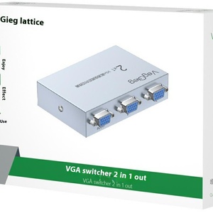 USB接口4合1双向交换适配器盒仅网格VGA切换器KVM鼠标键盘共享转换器库存 - Product Image 1