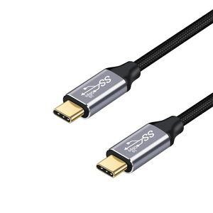 สายดาต้าชาร์จเร็ว5A สำหรับ iOS 10 gbps/ 20Gbps USB 3.1 Gen 2อะลูมิเนียมถักประเภท C ไปยัง Type C ไนล่อน - Product Image 1