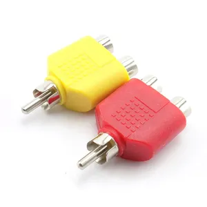 4 Pcs/lot <strong>RCA</strong> Connector Y <strong>Splitter</strong> AV Audio Video Plug Converter <strong>1</strong> Male to <strong>2</strong> Female Adapter Kit AV Jack <strong>RCA</strong> Plug to Double Cable - Product Image 6