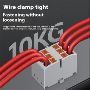 Din Rail <strong>Terminal</strong> <strong>Block</strong> Strip Push-In <strong>Connection</strong> <strong>Spring</strong> Feed Distribution Clamp for Universal Type Electrical Wire Connector - Product Image 6