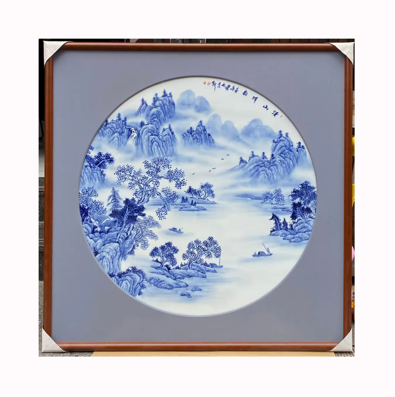 الصينية الأزرق والأبيض المشهد الفن التجريدي ديكور ديكور للمنزل ديكور
