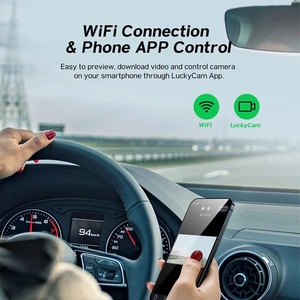 4k隐藏式通用智能汽车摄像头，带WIFI全球定位系统车辆执法记录车辆探测器前后仪表板凸轮