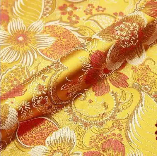 Brocart chinois pour robe tissu jacquard damassé motif 3D tissu jacquard