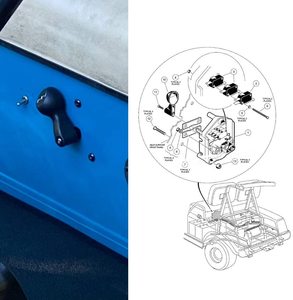 48 Volt Heavy Duty <strong>Micro</strong> Forward Reverse Switch <strong>Assembly</strong> with Handle Compatible with 1996-Up Golf Cart Club Car DS #101753005 - Product Image 6