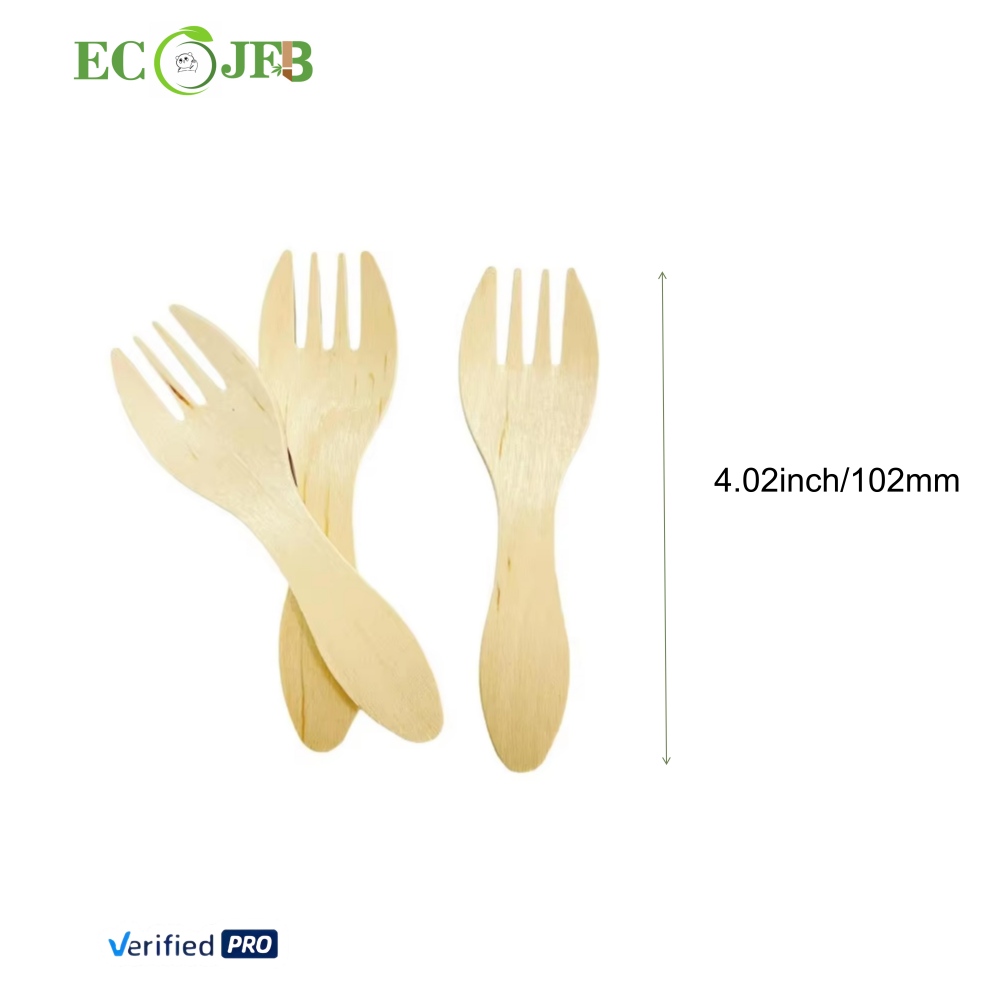 4.02inch/102mm wooden spork