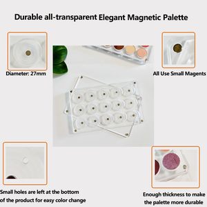 New EMPTY Magnetic <strong>Eyeshadow</strong> <strong>Palette</strong> DIY Acrylic All Transparent Elegant Eye Shadow Makeup <strong>Palette</strong> 26mm*15 Holes - Product Image 3