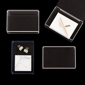 Satılık açık kapaklı özelleştirilmiş küçük akrilik durumda dikdörtgen şeffaf akrilik kutu - Product Image 3