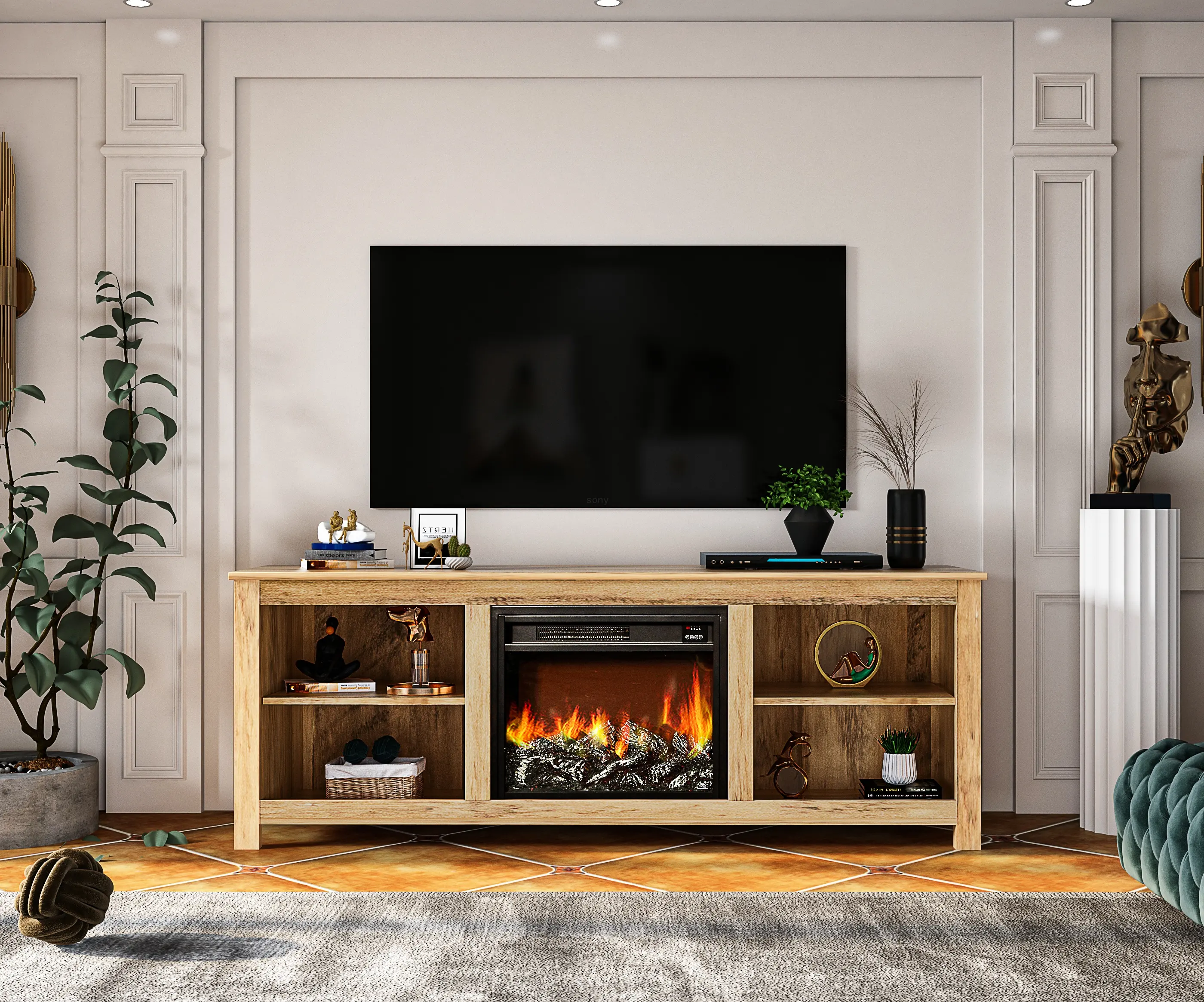 Living room furniture set unità tv cabinet mensola di esposizione