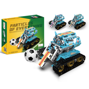 Telecomando Robot calcio 2.4G modalità di programmazione a vapore giroscopio Puzzle mattonelle di plastica fai da te giocattolo con quattro canali