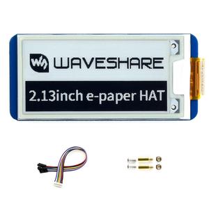 Waves hare 2,13-Zoll-E-Ink-Display HAT für alle Raspberry Pi und Jetson Nano 250x122 SPI Schwarz/Weiß-Farb unterstützung Partielle Aktualisierung - Product Image 1