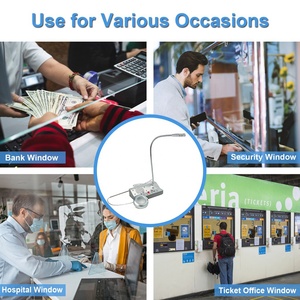 Anti-interferencia Dual-Forma de intercomunicación micrófono hablar a través de Banco ventana sistema de intercomunicación E330-M - Product Image 5