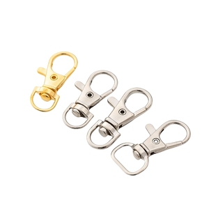 Anahtarlıklar ile anahtar zincirleri düz anahtarlıklar döner yaylı kancalar Metal kordon anahtarlık kanca istakoz klipsler için anahtar takı DIY el sanatları - Product Image 1