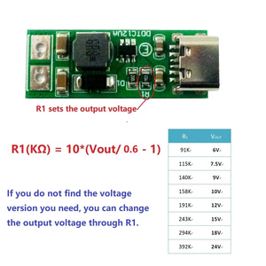 Type-CUSBメス入力DCDCブーストステップアップコンバーター5Vから6V 9V 12V 15V24V電源モジュールDDTC12UA - Product Image 5