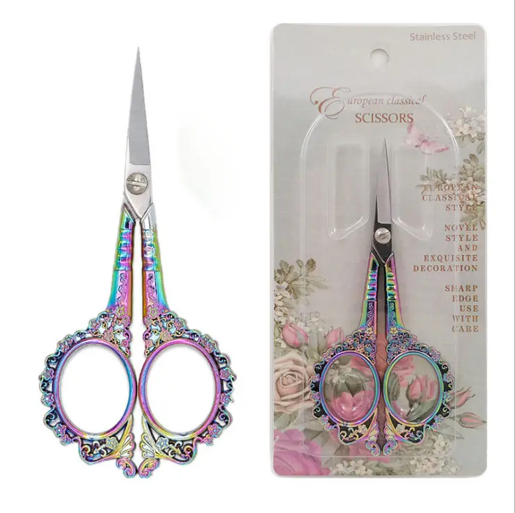 European Style Classical Plum Blossom Scissors Nail Art Tools Stainless Steel Nail Art Scissors