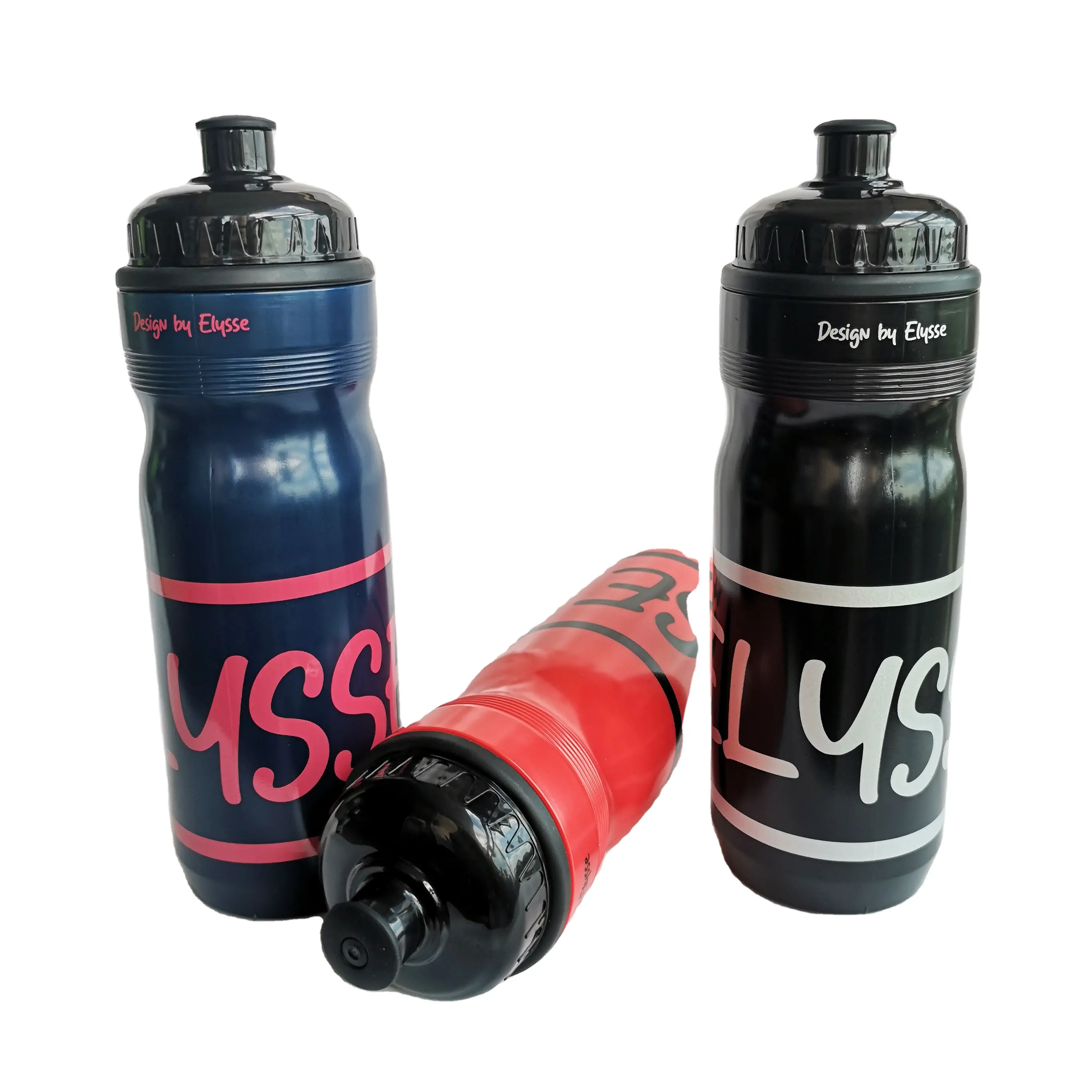 hot selling Outdoor light weight Cycling Bike Bicycle PE 750ml Sports Water Bottle With silicone pull top sipper